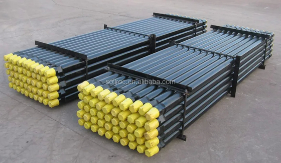 Male-Female API 2 3/8'' REG Thread Connection DTH Drill Pipe and 4.0mm Wall thickness