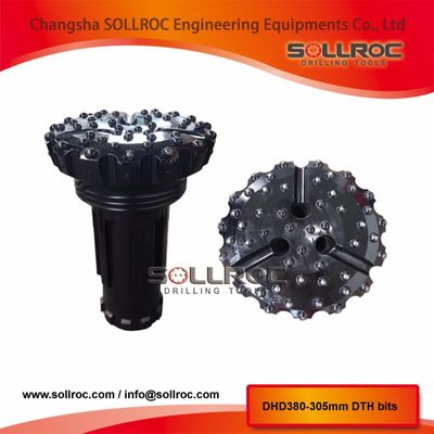 9 Inch DHD380 DTH Hammer Bits with Flat Convex and Concave Face for Rock Blasting Drilling