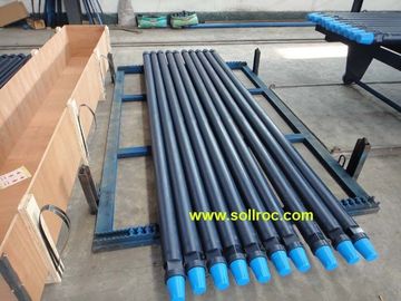 DZ40 Steel Material 76mm*1.5m Black DTH Drill Pipe For Water Well Drilling