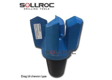 Threaded Connection Chevron Drag Drill Bit Forging Processing API 3 1/2'' REG Customized
