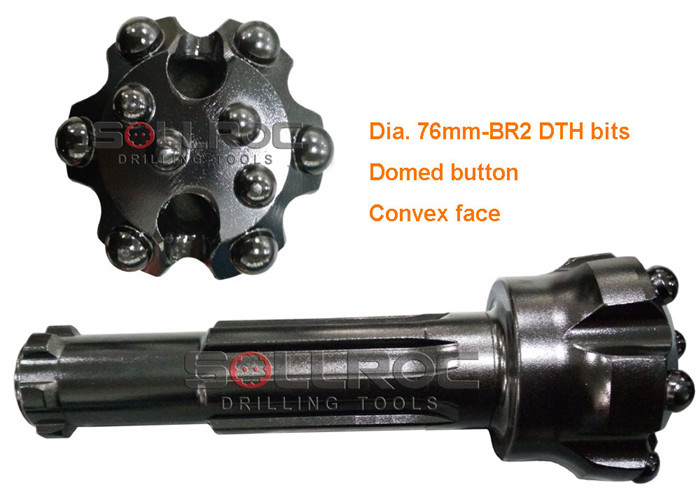 2 Inch DTH Drilling Tools Br2 DTH Mining Drill Head Erosion Resistant